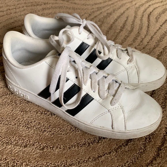 adidas Shoes - adidas Classic White and Black Womens Sneakers, Size 9.
